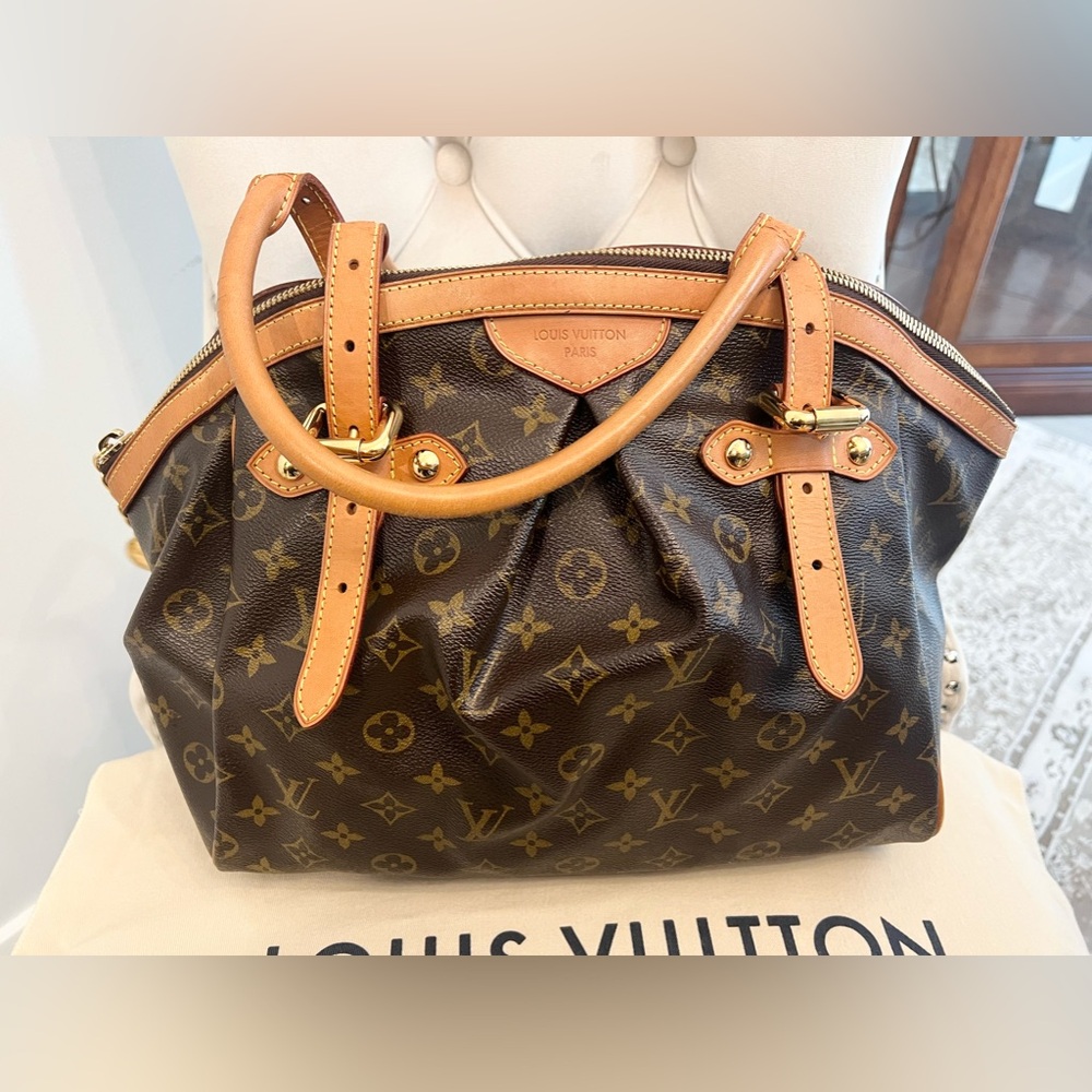 Louis Vuitton GM Tivoli Tote Bag Brown Canvas Monogram AUTHENTIC